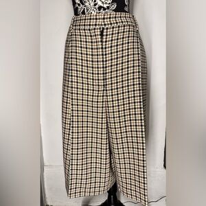 Zara Black and White Midi Bermudas for Work